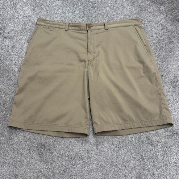 Nike Dri Fit Golf Performance Chino Shorts Men 40 Khaki Brown Casual Preppy Tech - Picture 1 of 14